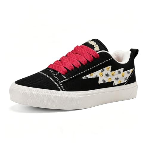 LIGHTNING X STORM Sneakers for Women Skate Shoes Casual Walking Tennis Shoes Classic Black 9 - Image 1