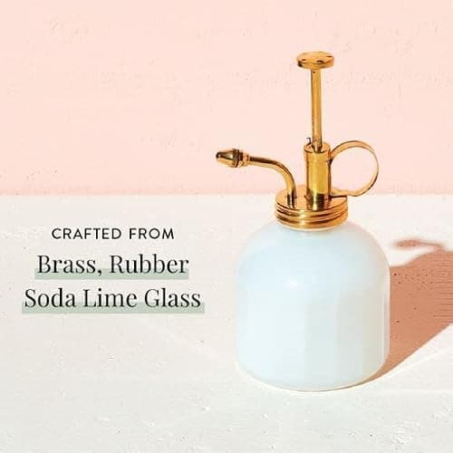 Modern Sprout Plant Mister, 8 oz Indoor Watering Can, Aesthetic Plant Sprayer & Water Mister Spray Bottle, Garden Watering Can for Seed Starting, Vintage-Inspired Gift for Father's Day - White - Thumbnail 4