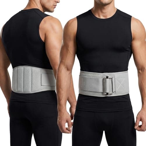 Hypoke® Anti-Rash Weight Lifting Belts for Men with Sweat-Wicking Towel Lining, Self-Locking Weightlifting Belts for Men,5 Support Ribs Core Protector, Breathable for Heavy Sweater Gym Bro - Image 1