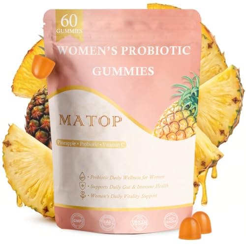 MATOP Premium Feminine Balance Gummies for Women - pH Balance Support & Vaginal Probiotic with Hawaiian Pineapple Flavor, Vegan, Gluten-Free – 60 Gummies (30 Servings) - Image 1
