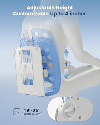 Beleduc Lumbar Support Pillow for Office Chair- Ergonomic Back Support Pillow with Adjustable Height, Improves Posture, Back Cushion with Straps for Home, Office, Car - Thumbnail 6