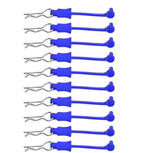 10Pcs RC Body Clips W/Pull Tabs R Pins Universal Shell Replacement Parts for 1/7 1/8 TRAXXAS ARRMA Axial Losi Redcat HPI Exceed Rc Car Crawler Truck Buggy Drone (Blue) - Thumbnail 5