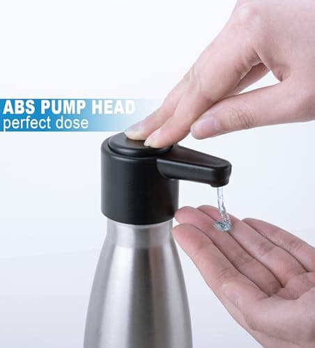 FEEGOO Stainless Steel Soap Dispenser, 16.9 fl oz Manual Countertop Hand Soap Pump with Non-Slip Pad for Bathroom Sink - Thumbnail 3