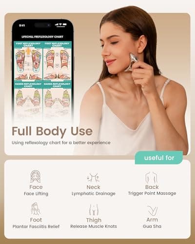 lifechill Trigger Point Massage Tool for Deep Tissue, Muscle Scraper Tool for Fascia Release, Metal Body Gua Sha Tool, Lymphatic Drainage Massager, Thumb Saver,Scar Tissue Massage,Acupressure Tool - Thumbnail 5