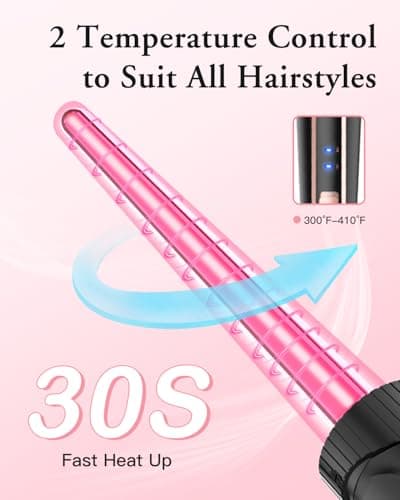 BESTOPE PRO 5 in 1 Curling Iron, Curling Wand Set with Negative Ion Thermal Brush and 4 Interchangeable Ceramic Curling Irons (0.35“-1.5”), Fast Heating Crimper Hair Tool in All Hair Type, Women Gifts - Thumbnail 6