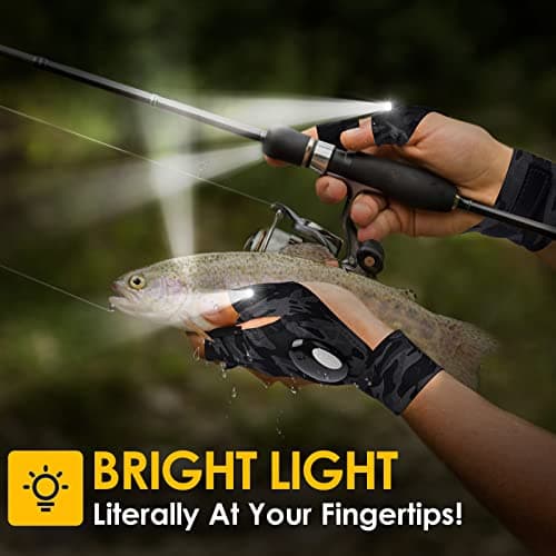 PARIGO LED Flashlight Gloves Gifts for Men, Lighted Gloves Fathers Day Dad Gifts for Him Birthday Gifts for Husband, Car Guy Unique Tool Cool Stuff Gadgets for Men Camping Accessories Fishing Gifts - Thumbnail 3