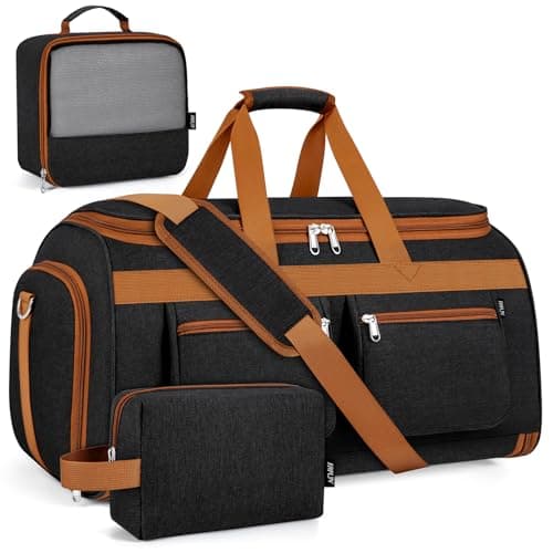 Convertible Garment Duffel Bags for Travel - Carry on Garment Duffle with Toiletry Bag Storage Bag Large Travel Duffel Bag 2 in 1 Hanging Suit Bag Weekender Bag for Men Women 3pcs Set - Image 1