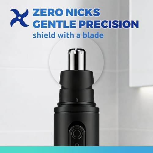 Lysandra Nose Hair Trimmer for Men: Painless Ear Hair Trimmer with 5 Month Battery Life – Electric Nose Hair Remover Featuring an Easy to Clean Detachable Head, Black - Thumbnail 3
