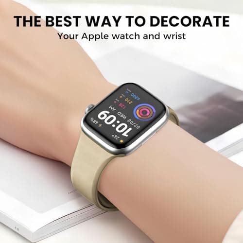 12 Pack Sport Bands Compatible with Apple Watch Band 38mm 40mm 41mm 42mm 44mm 45mm 46mm 49mm for Women Men,Soft Wristband Silicone Strap for iWatch Bands Series 11 10 9 8 7 6 5 4 3 2 1 Ultra SE - Thumbnail 5