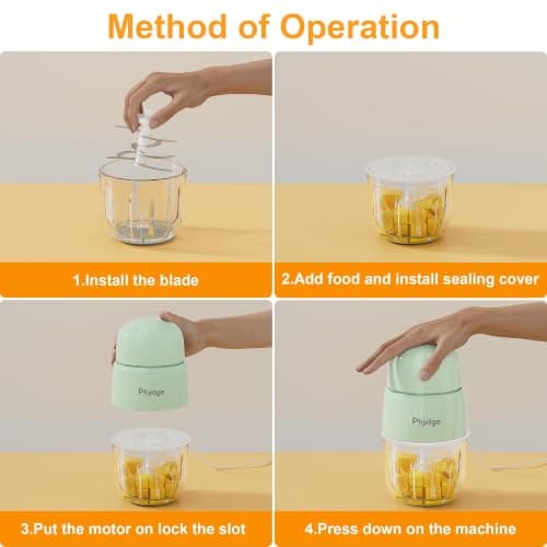 Phydge Baby Food Maker, Green Baby Food Blender, 10oz Baby Food Puree Maker, Food Processor for Baby Foods Fruit Vegetable Meat, 10-Second Quick Soft Food Prep for Baby - Thumbnail 6