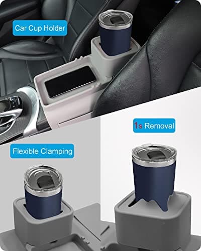 Silicone Couch Cup Holder, VIENFUT Anti-Spill and Anti-Slip Sofa Armrest Tray, Dirt-Resistant Silicone Couch Arm Tray for Remote, Snacks, Cellphone and iPad, Gift for Family, Friend (Gray) - Thumbnail 5