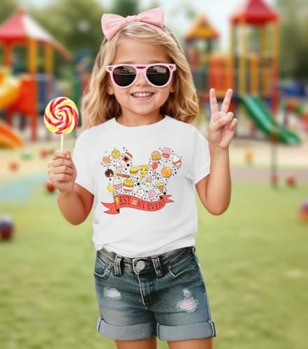 Magic Kingdom Shirt for Kids Best Day Ever Shirts Colorful Snacks Graphic T-Shirt Toddler Baby Foodie Tee Tops - Thumbnail 2
