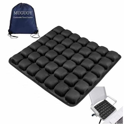 MUGUOY Travel Cushion Airplane Seat, Portable Airplane Seat Cushion for Long Flights,42 Bubbles Pressure Relief Inflatable seat Cushion for Air Travel - Image 1