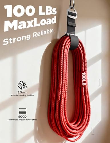 Men Gifts for Fathers Day for Dad Husband, 4 Pack [1s Auto Lock] Extension Cord Holder Organizer, Extension Cord Hanger for Garage Storage and Organization, Garden Hose Storage, Garage Gadgets for Men - Thumbnail 6