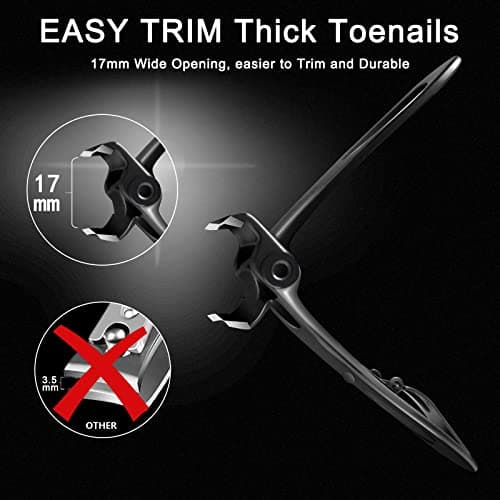Werlla Toenail Clippers for Thick Toenails, Long Handle Wide Jaw Opening Nail Clippers for Adult, Men, Seniors, Extra Large Heavy Duty Toenail Clippers for Fingernail & Ingrown Toenail (2 Piece Set) - Thumbnail 3