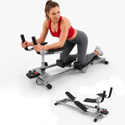 Core Twist Workout Machine for Home Gym, Full Body Ab Trainer with 5-Level Height Adjustment, Soft Knee Pads and Elbow Support, 330LB Capacity, Low Impact Fitness Equipment for Waist Back Glutes