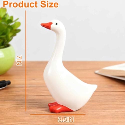TTDOM 7 Inch Desk Goose Desktop Goose Decor Gifts for Women Housewarming Gifts Home Office Desk Bookshelf Decor - Thumbnail 4