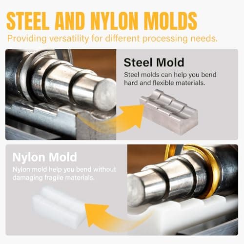 KATWAY Professional Jewelry Ring Bender Tool Kit – Spoon Ring Maker with Durable Nylon Dies, Adjustable Multi-Size Ring Sizer & Heavy-Duty Bending Machine for Gold, Silver, Brass, Copper DIY Rings - Thumbnail 2