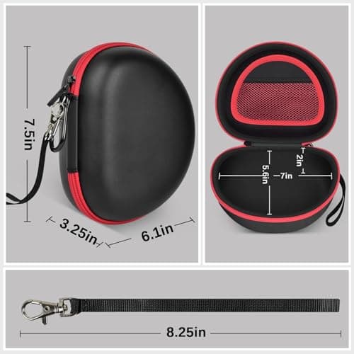 Headphone Case for Picun B8 P26/ for Beats Solo 4, Studio Pro, Solo3, Studio3 On-Ear Headphones More Foldable Bluetooth Wireless Headset (Extra Large) - Black - Thumbnail 4