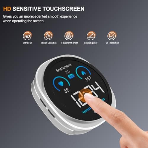 SDOCEBF 3 in 1 Metal Case for Samsung Galaxy Watch 8 Screen Protector 40mm, Ultra-Thin Aluminum Protective Bumper with Back Cover, Scratch-Resistant Cover for Galaxy Watch8, Silver - Thumbnail 3