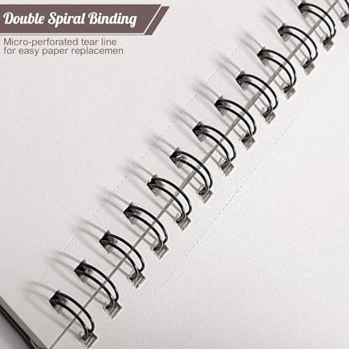 Sketch Book 8.5×11 inch, Spiral Bound Sketch Pad 50 Sheets (68lb/100gsm), Acid-Free Sketchbook for Drawing Painting Sketching, Art Paper Drawing Supplies for Teens Adults Artists Ideal Gifts - Thumbnail 4