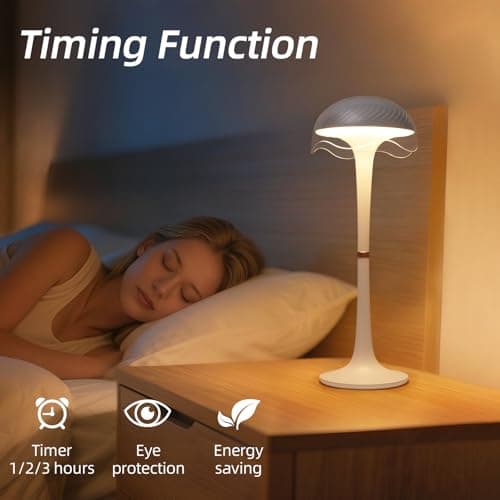 DEXULESA Cordless Table Lamp, Portable Battery Operated Touch Control Lamp with 3 Colors & 7 RGB Stepless Dimmable, Rechargeable Table Lamp for Home Office/Dinner/Restaurant/Bedroom (White) - Thumbnail 5