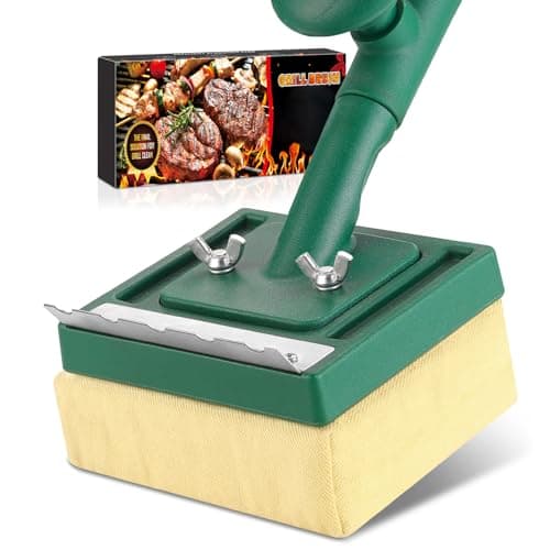 Grill Brush Bristle Free with Scraper,22" Extra Long Steam Grill Brush for Outdoor Grill,Replaceable Cleaning Head,Safe Grill Cleaner for Cast Iron/Stainless-Steel Grates,Ideal BBQ Gifts for Men Dad - Image 1