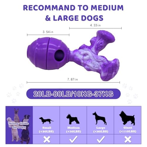 BoYoYo Interactive Dog Toys to Keep Them Busy, 3 in 1 Dog Puzzles for Smart Dogs, Treat Dispensing Toy for Large Dogs, Tough Chew Toys for Aggressive Chewers, Medium & Large Breeds, Bacon Flavor - Thumbnail 4