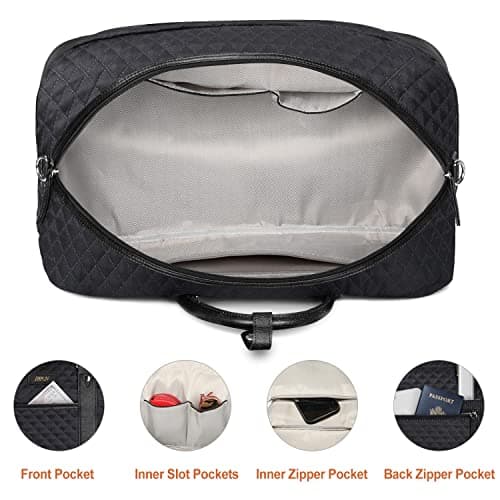 Weekender Bags for Women, 21" Large Travel Duffle Carry on with Crossbody Bag & Toiletry Bag, Water-Resistant Shoe Compartment, Trolley Sleeve, for Business Weekend Overnight Trips - Thumbnail 5
