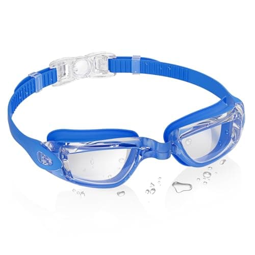 Aegend Swim Goggles, Swimming Goggles No Leaking Full Protection Adult Men Women Youth-Sapphire Blue/Clear - Image 1