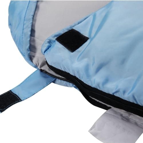 HBWHYMX Sleeping Bag for Adults Cold Weather - XL 4 Season Warm 400GSM Filling, Waterproof Camping Sleeping Bags, Lightweight for Traveling, Hiking, Outdoor, Zip Together for Couples, Blue - Thumbnail 5