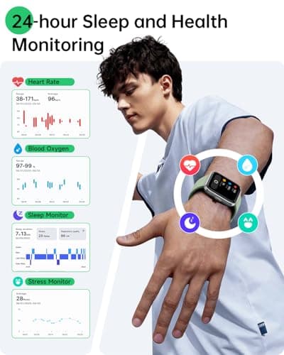 WMK Smart Watch with Alexa, Answer/Make Call,1.83" Display,10 Day Battery, Heart Rate/SpO2/Sleep Monitor, 3ATM Waterproof, 120+ Sport,Compatible with iPhone/Android Fitness Tracker - Thumbnail 3