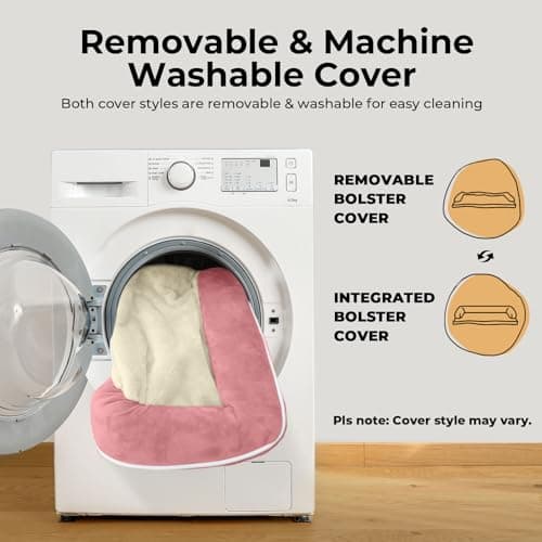 Dog Bed Medium Size Dog-Orthopedic Waterproof Bed for Dogs,Foam Couch Sofa with Washable Removable Cover & Non-Slip Bottom-Pink - Thumbnail 4