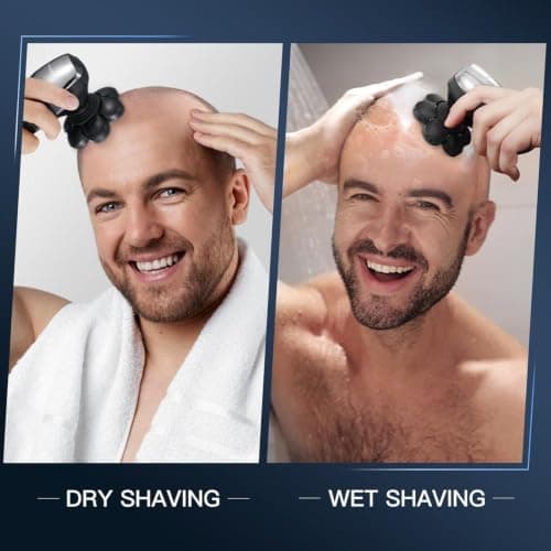 7D Head Shavers for Bald Men - 5 in 1 kensen Electric Head Hair Shaver, Head Electric Razor with Nose Hair & Beard Trimmer Cordless IPX6 Waterproof Wet Dry LED Display Travel Case - Thumbnail 4