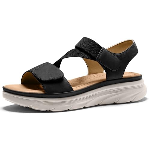 Vilanva Women's Comfortable Walking Sandals Black Size 6 - Image 1