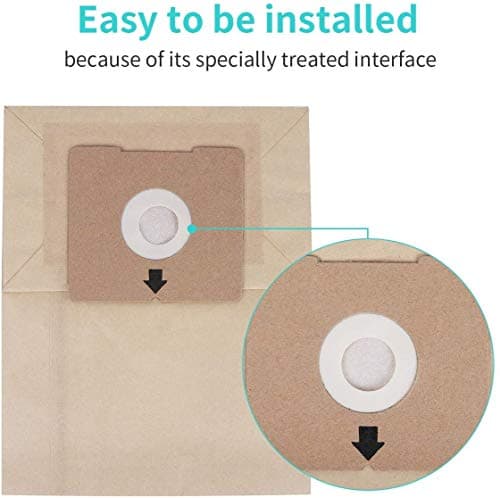 KEEPOW Dust Bags Compatible with Bissell Zing Vacuum 1608,1668,1668C, 1668W, 2154A, 2154C, 2154W, 4122, 4122D – Replacement Vacuum Bags Compatible with PowerForce Bagged Canister, 18 Pack + 1 Brush - Thumbnail 4