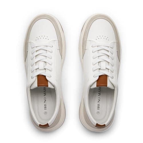 Bruno Marc Men's Casual Dress Sneaker Business Casual Shoes for Men Comfortable Lightweight Lace Up Fashion Sneakers,Size 10,White,SBFS2410M - Thumbnail 4