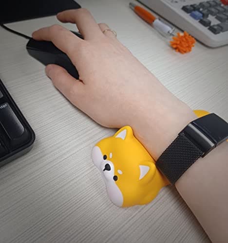 Cute Wrist Rest Mouse Pad Wrist Support, Shiba Inu Soft Foam Keyboard Wrist Rest for Computer Keyboard Carpal Tunnel Ergonomic Mouse Pad - Thumbnail 5