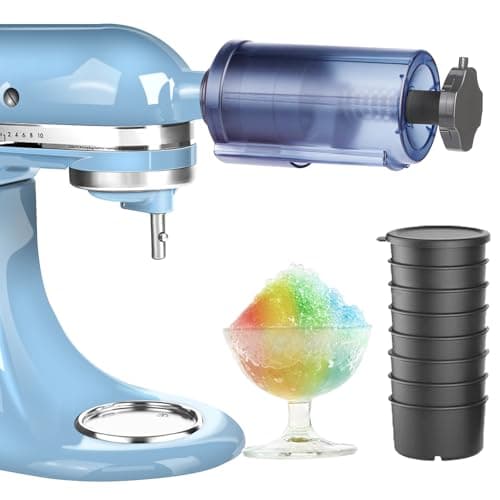 Shaved Ice Attachment for Kitchen Aid Stand Mixer - Snow cone Machine, Shaved Ice Maker,Snow Ice Machine，Include 8 Ice Molds, Fit for All Kitchen Aid Mixer - Image 1