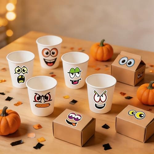 Halloween Party Favors - 960 PCS Halloween Stickers, Halloween Pumpkin Decor Gifts - Googly Eyes Self Adhesive Decorations, Stocking Stuffers Goodie Bags for Kids Boys Girls Classroom Must Haves - Thumbnail 3