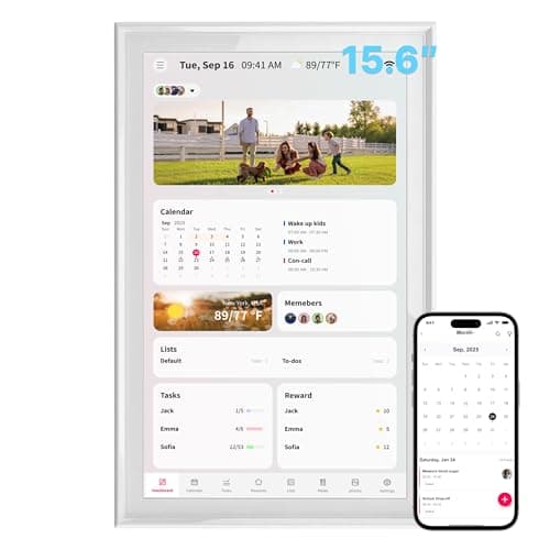 Ingnok Digital Calendar: 15.6inch Wall Planner,Real-Time Electronic Calendar Sync, Smart Touchscreen for Family Schedules, Built-in Chore Rewards & Wall Mount –Designed for Your Organized Life - Image 1