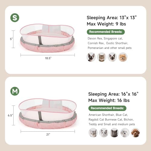 GoGoPaw Cat Bed for Indoor Kitten Bed Washable, Anti Anxiety Round Donut Pet Beds for Small Dogs Cats, Super Soft Plush Fur Pet Bed (Pink，21 Inches) - Thumbnail 3