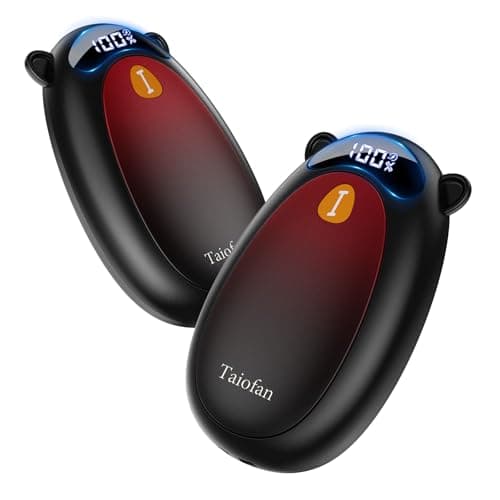 Taiofan Electric Hand Warmers Rechargeable, Cute Bear Design, LED Display, 4 Settings, Fast Heating Portable Pocket Heater Magnetic Handwarmers 2 Pack for Hunting Essentials Camping Gift for Men Women - Image 1