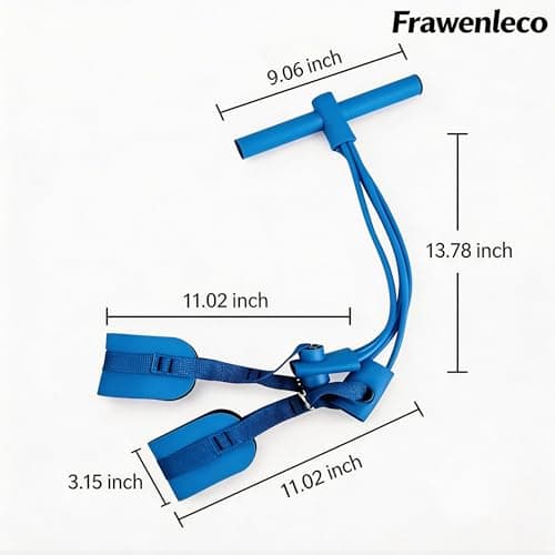 FRAWENLECO Fitness Resistance Bands with 4 Tube Pedal Ankle Puller, Elastic Yoga Pedal Stretch Band for Exercise, AB Training, Sit Up Equipment(Blue) - Thumbnail 6