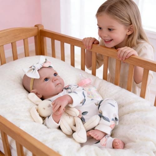 Milidool Lifelike Reborn Baby Dolls Girl - 20 Inch Realistic Newborn Baby Dolls with Poseable Body, Real Life Baby Dolls with Accessories for 3+ Year Old Girls Gifts, Pretend Play, Collection - Thumbnail 4