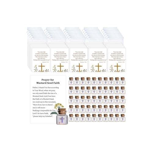 Bulk 50 Have a Little Faith Card Christian Gifts for Women, School Church Wedding Baptism Unique Christian Religious Inspirational Gifts for Women Men(Cross-50) - Image 1