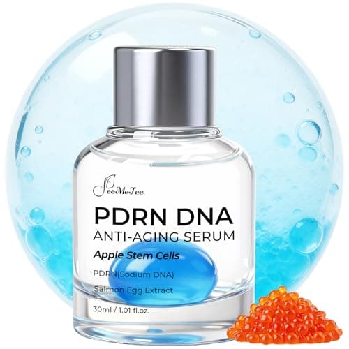 Salmon PDRN DNA Anti-Aging Serum, 8000ppm(PDRN & Salmon Egg), Apple Stem Cells Bounce Ball Serum, Collagen & 9 Peptides & Hyaluronic Acids, Glass Skin Korean Skincare for Elasticity, 1.01 fl oz - Image 1