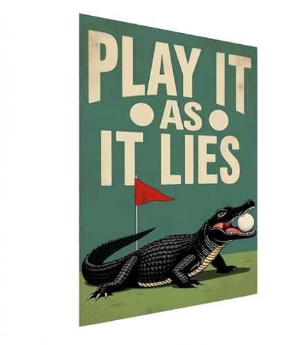 Carastora Golf Wall Decor Sign - Funny Tin Sign - Vintage Style Metal Plaque for the Man Den, Club, Bar or Sports Room, 8x12 Inch - Image 1