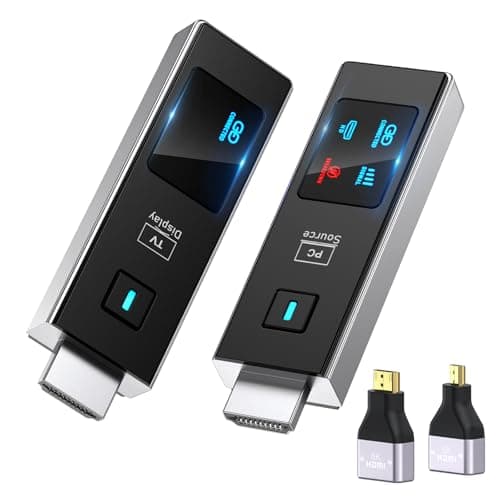 2026 New Wireless HDMI Transmitter and Receiver, 360FT/110M Extender 4K Decode 1080P@60Hz Output with LED Display, Plug&Play 5.8+2.4G Streaming Video/Audio from PC/Laptop/TV Box to Monitor - Image 1