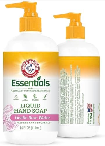 Arm & Hammer 6 Pack Liquid Hand Soap for Skin Cleaning - Cleanser for Kitchen & Bathroom with Gentle Rose Scent - Natural Hand Soap Cleanses, Softens 14 FL Oz (414ml) - Image 1